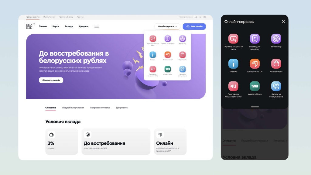 Кейс дизайна Банка БелВЭБ